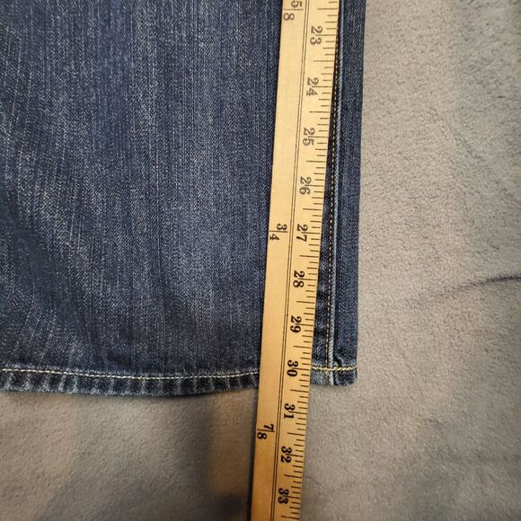 Old Navy Jeans Mens 34x30 Blue Straight Leg Distressed Denim - Picture 7 of 10